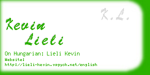 kevin lieli business card